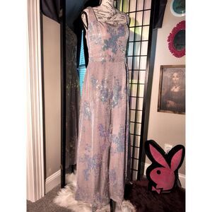 City studios macys dillards prom formal gown holo shift lilac sequin split dress